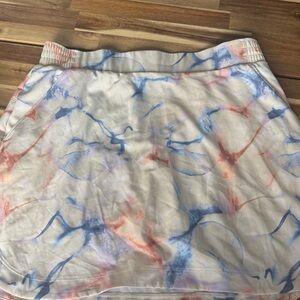 CALIA by Carrie Underwood Womens Tie-Dye Athletic Skort in Blue and Pink small
